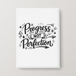 Voortgang Niet Perfectie Motivatie Citat Ontwerp Button