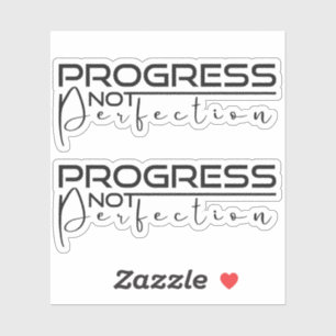 Voortgang niet perfectie sticker