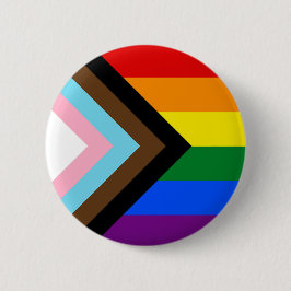 Voortgang Pride vlag | Duidelijk | Cirkel Ronde Button 5,7 Cm