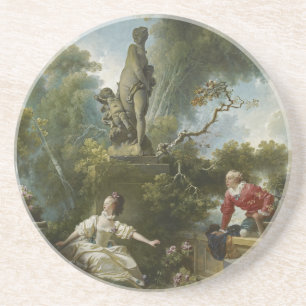 Voortgang van de liefde: De rendezvous van Fragona Zandsteen Onderzetter
