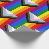 Voortgangs Pride Vlag LGBTQ+ Cadeaupapier (Hoek)