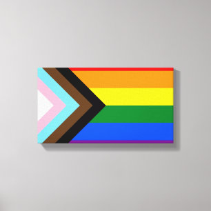 Voortgangs Pride Vlag LGBTQ+ Canvas Afdruk