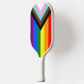 Voortgangs Pride Vlag LGBTQ+ Pickleball Paddle (Links)