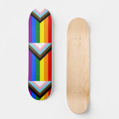 Voortgangs Pride Vlag LGBTQ+ Skateboard (Voorkant)
