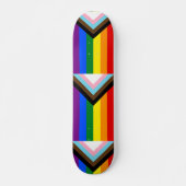 Voortgangs Pride Vlag LGBTQ+ Skateboard (Voorkant)
