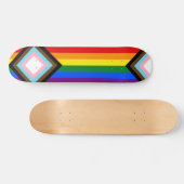 Voortgangs Pride Vlag LGBTQ+ Skateboard (Horizontaal)