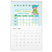 Voortgangsboek Potty Animal Boy Potty Kalender (Mar 2026)