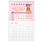 Voortgangsboek Potty Animal Girl Potty Kalender (Jan 2027)