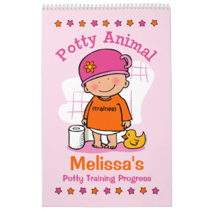 Voortgangsboek Potty Animal Girl Potty Kalender
