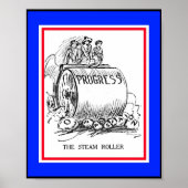 Voortgangsschot voor vrouwenrechten Steamroller Poster (Voorkant)