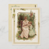 voortplanting bij moeder en kind briefkaart (Voorkant / Achterkant)