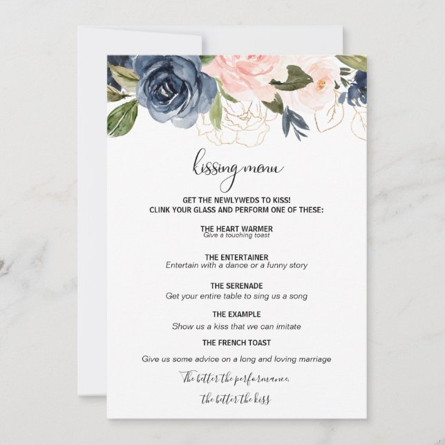 Voortreffelijke Herfst Floral Kissingmenu (Voorkant)