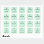 Voortreffelijke Logo Mint Green Candle Labels (Vel)