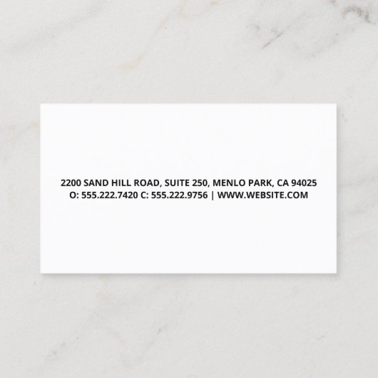 Voortuin Landschap | Boom Logo Zakkaart Visitekaartje (Achterkant)