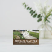 Voortuin Landschap | Boom Logo Zakkaart Visitekaartje (Staand voorkant)