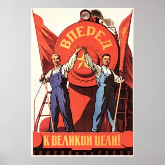 Vooruit naar de Grote Goal! China Russisch communi Poster