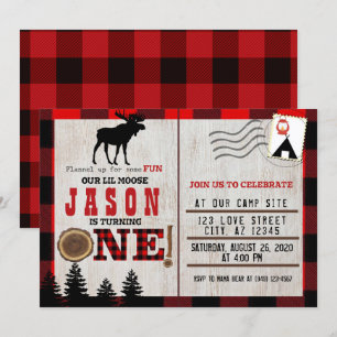 Vooruit voor een leuke kleine Moose 1e verjaardag Kaart