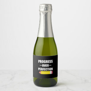 Vooruitgang Boven Perfectie Terug Naar School Lera Sparkling Wijnetiket