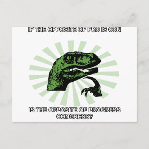 Vooruitgang en congres van de filosoraptor briefkaart