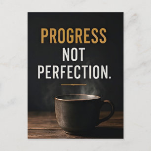 📈 Vooruitgang, geen perfectie Dagelijkse motivati Briefkaart