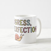 Vooruitgang, geen perfectie koffiemok (Voorkant rechts)