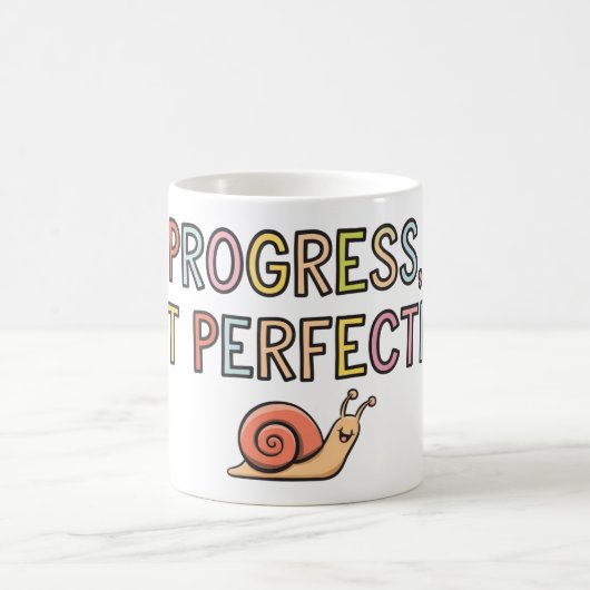 Vooruitgang, geen perfectie koffiemok (Center)