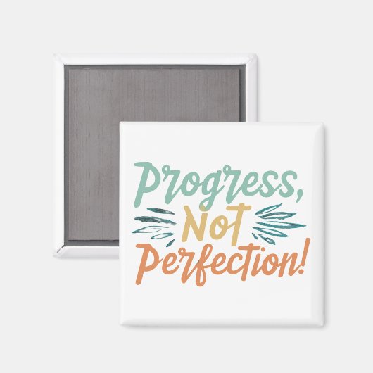 Vooruitgang, geen perfectie magneet (Voorkant / Achterkant)