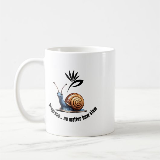 Vooruitgang... hoe traag Sticker Koffiemok (Links)