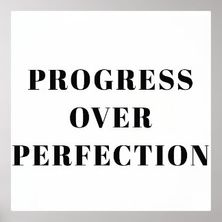 Vooruitgang in perfectie Motivatie Poster