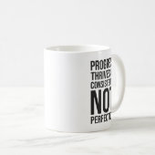 Vooruitgang is consistentie versus perfectie, gym, koffiemok (Voorkant rechts)