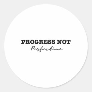 Vooruitgang is geen perfectie, depressie en zelfmo ronde sticker