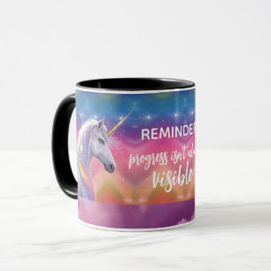 Vooruitgang is niet altijd zichtbaar Rainbow Unico Mok