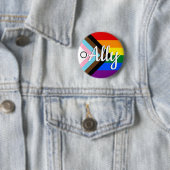 Vooruitgang Pride w I cirkel Ally Button (In situ)