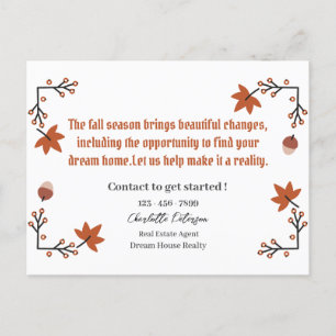 Vooruitzichten voor de Herfst van onroerend goed Briefkaart