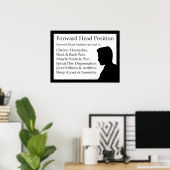 Voorwaartse HoofdPositie, Positie, het Poster van  (Thuiskantoor)