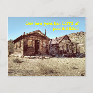 Voorwaartse risico's Funny Change of Address Aankondigingskaart