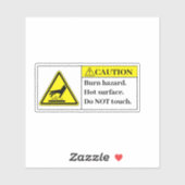 Voorzichtig brandgevaar Etiket Sticker (Vel)