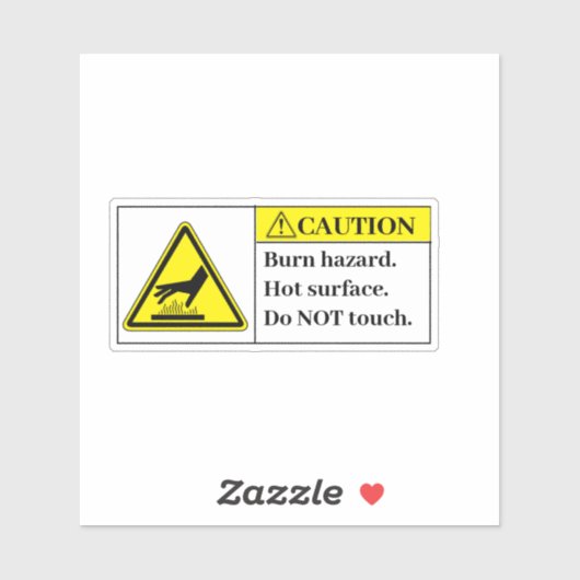 Voorzichtig brandgevaar Etiket Sticker (Vel)