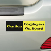 Voorzichtig Cosplayers aan boord Bumpersticker (Op auto)