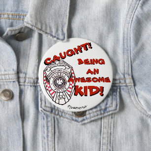 Voorzichtig! Een geweldige kind-knop Slidell Polit Ronde Button 4,0 Cm