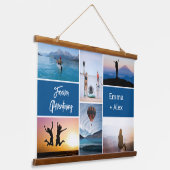 Voorzichtig fotocollage gebruiken hangend wandkleed (Gebogen)