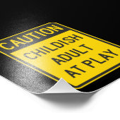 Voorzichtig kind bij spel foto afdruk (Hoek)