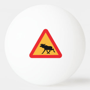 Voorzichtig Moose Swedish Traffic Sign Pingpongballen