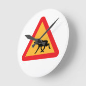 Voorzichtig Moose Swedish Traffic Sign Ronde Klok (Hoek)