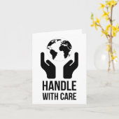 Voorzichtig omgaan kaart (Gele Bloem)