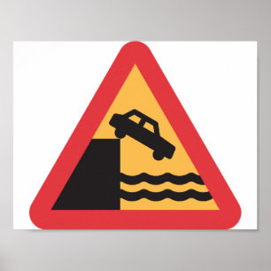 Voorzichtig Poster voor verkeersborden