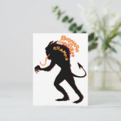 Voorzichtig zijn Kerstmis Krampus Feestdagenkaart (Staand voorkant)