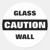 Voorzichtige glazen wand