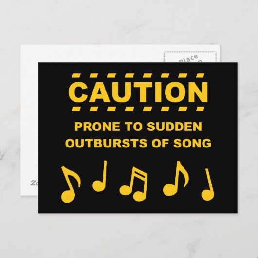 Voorzichtigheid bij plotselinge uitbarstingen van briefkaart (Voorkant / Achterkant)