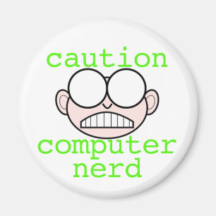 Voorzichtigheid: Computer Nerd Magneet